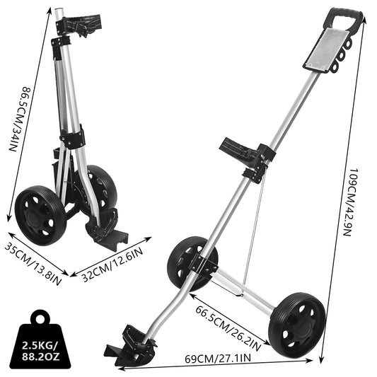 Economy 2 Wheel Golf Push Cart