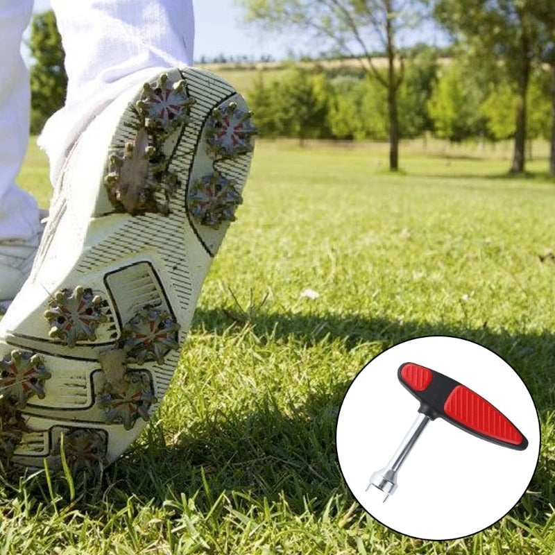Golf Shoe Spike Wrench Tool, Universal Spike Remover and Installer for Most Soft Spike Cleats, Durable Metal Construction