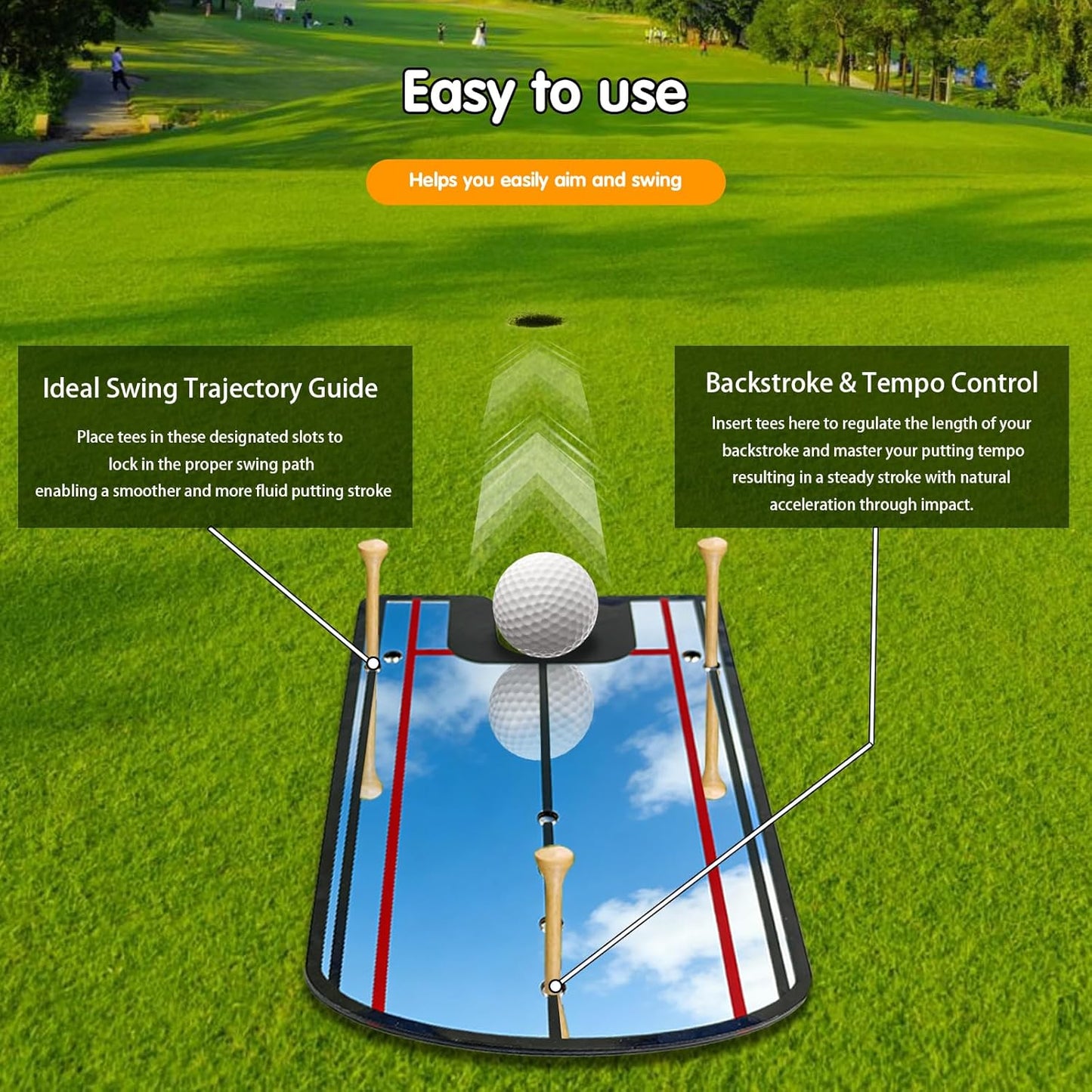 Golf Putting Mirror Alignment Training Aid