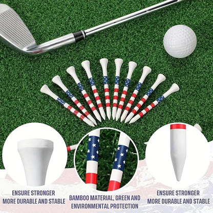 Golf Tees Durable Bamboo Tees 3-1/4" 100 Pack