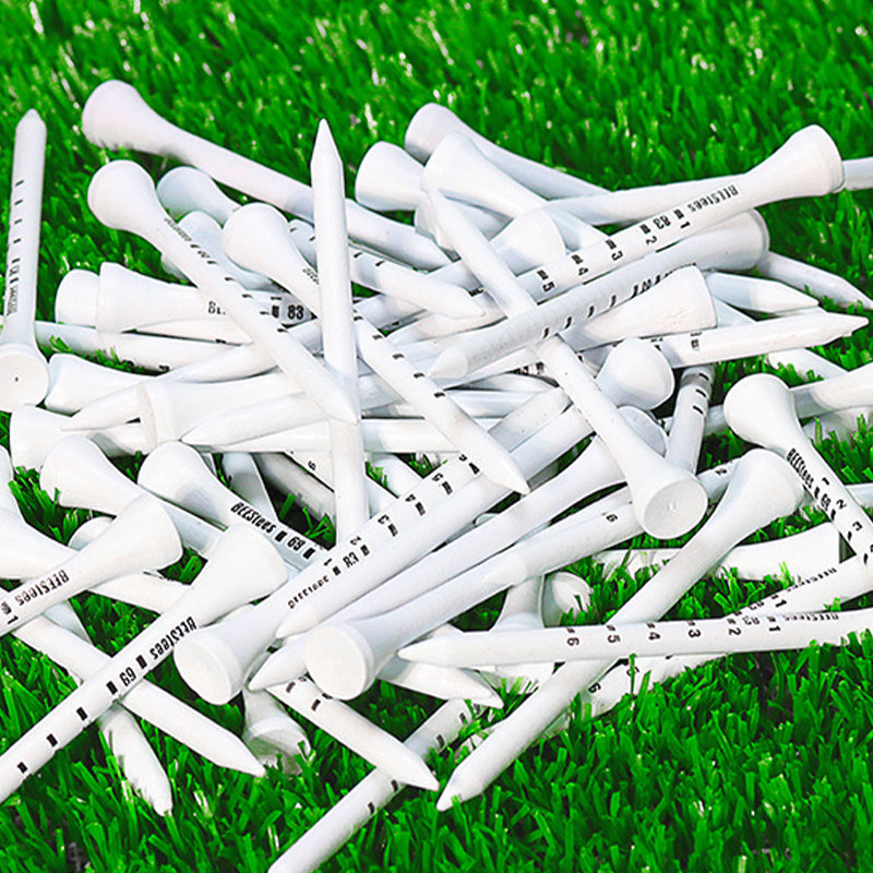 Wooden Golf Tee with Scale 100 Pack