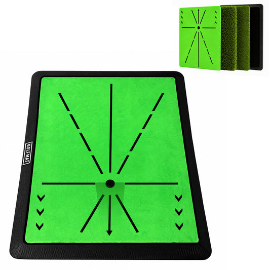 3-in-1 Golf Hitting Mat with Velvet Fairway Rough Mat