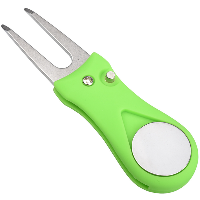 Golf Divot Tool with Magnetic Ball Marker