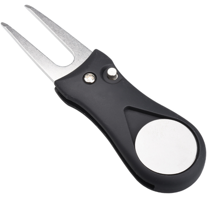 Golf Divot Tool with Magnetic Ball Marker