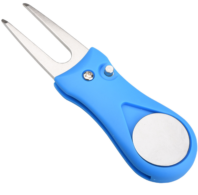 Golf Divot Tool with Magnetic Ball Marker