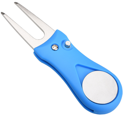 Golf Divot Tool with Magnetic Ball Marker