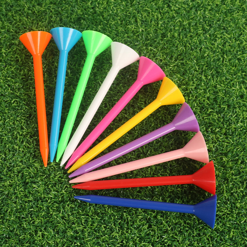 Plastic Golf Tees Larger Cup Mixed Color 3-1/4" 20 Pack