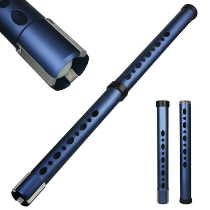 Golf Ball Retriever Tube 2 Sections Aluminium Alloy with Metal Hooks