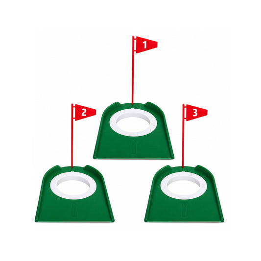 Portable Golf Putting Cup with Flag, Indoor Outdoor Golf Practice Putting Trainer for Backyard Office Home
