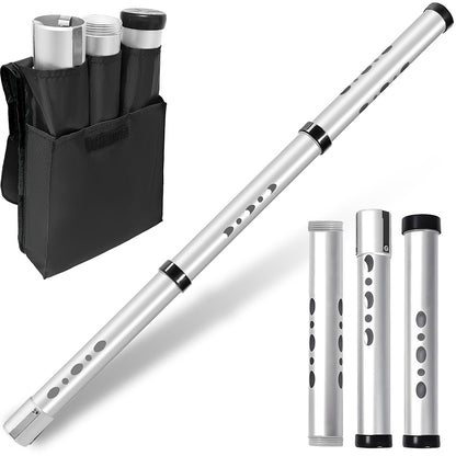 Golf Ball 3 Sections Aluminium Alloy Picker Tube with Metal Hooks