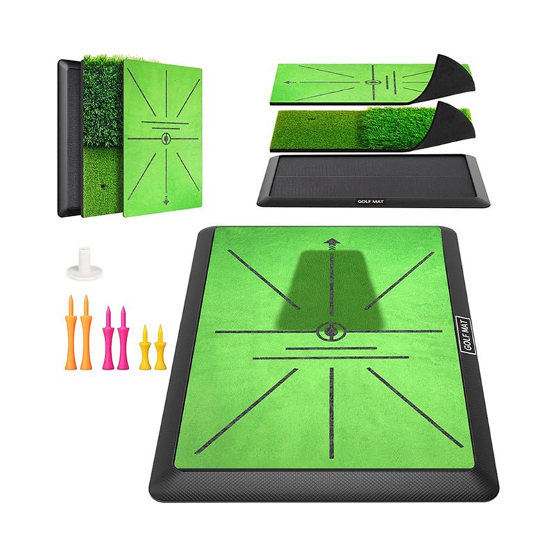 Replaceable Velvet Golf Hitting Mat for Home Training-Versatile Golf Swing Mat