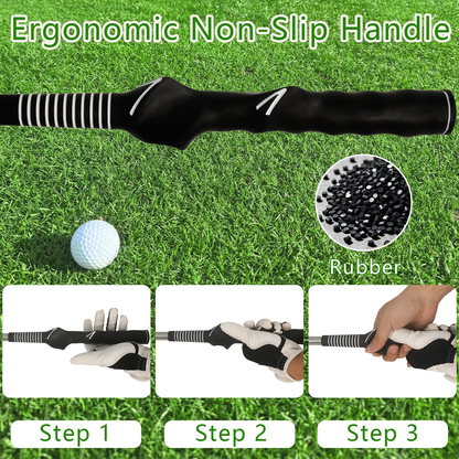 Golf Swing Trainer Aid with Click Feedback