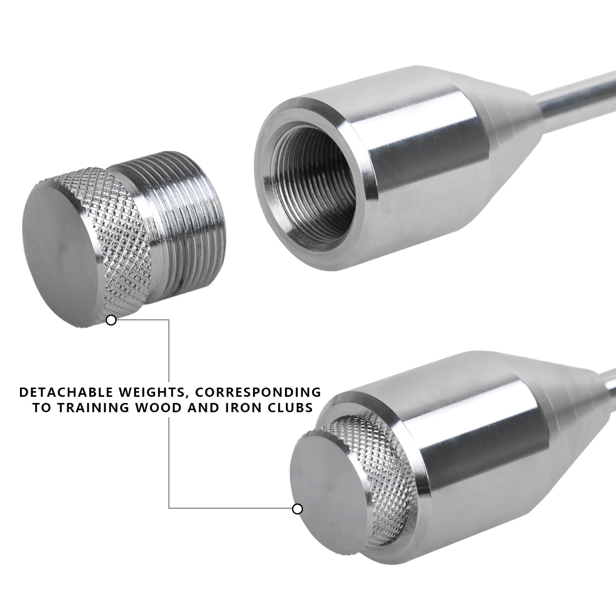 Golf Swing Trainer Aid with Weighted Iron Head