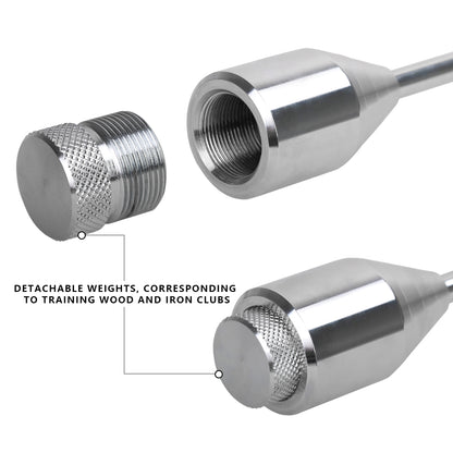 Golf Swing Trainer Aid with Weighted Iron Head