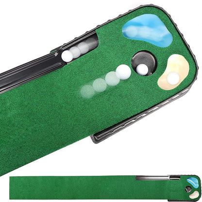 Golf Putting Mat with Bunker and Water Hazard Hole