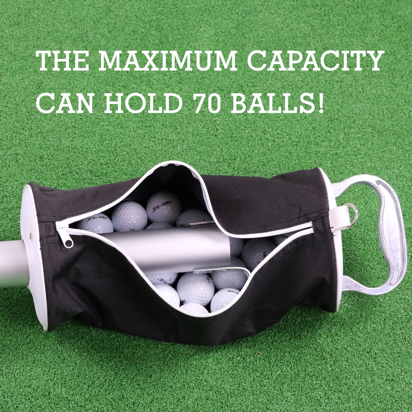 Golf Ball Shag Bag with Aluminum Handle and Frame
