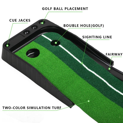 Golf Putting Mat with Putter and Balls