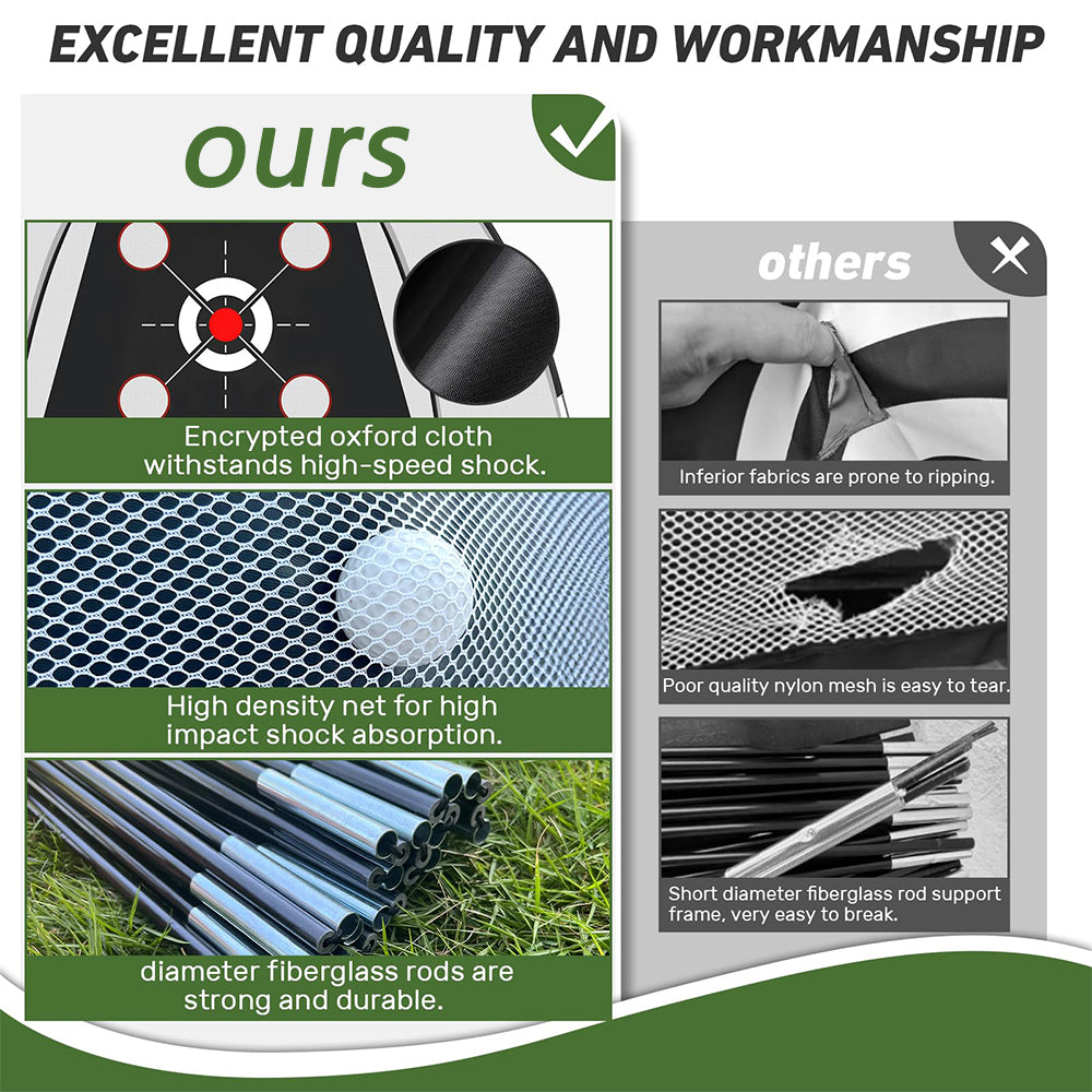 Golf Net with Golf Mat Practice Kit 10x7ft