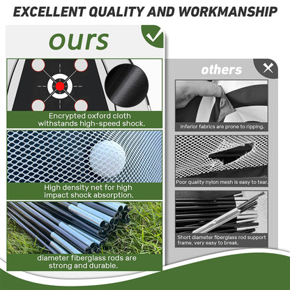 Golf Net with Golf Mat Practice Kit 10x7ft