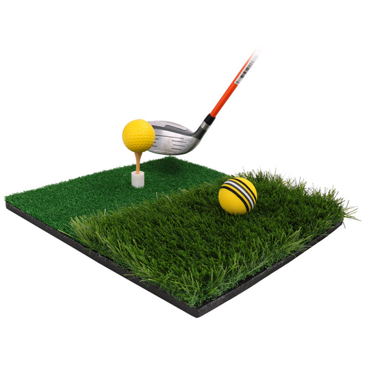 Dual-Turf Golf Practice Mat Set (30x30cm) – All Accessories Included
