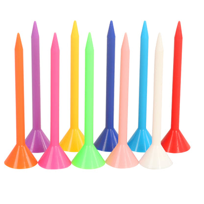 Plastic Golf Tees Larger Cup Mixed Color 3-1/4" 20 Pack