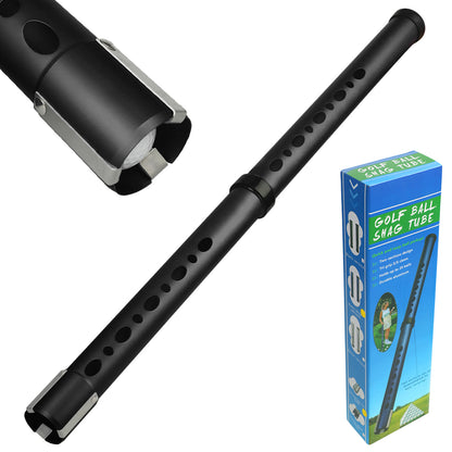 Golf Ball Retriever Tube 2 Sections Aluminium Alloy with Metal Hooks