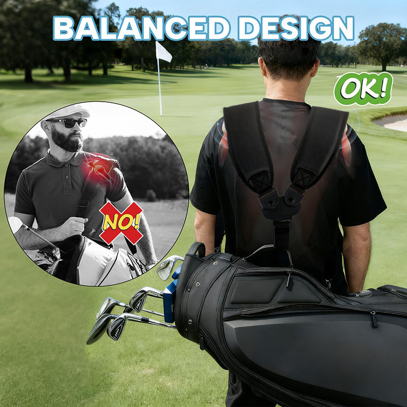 Golf Bag Straps Replacement Adjustable Double Shoulder