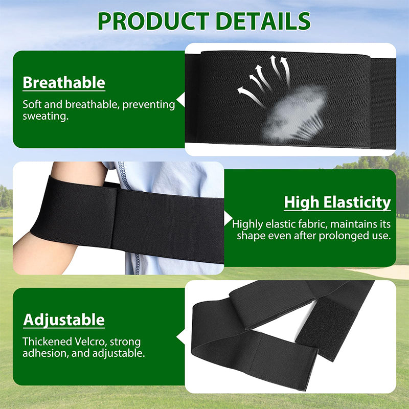Golf Swing Training Aid Arm Band - Elastic Posture Correction Strap for Swing Consistency & Tempo
