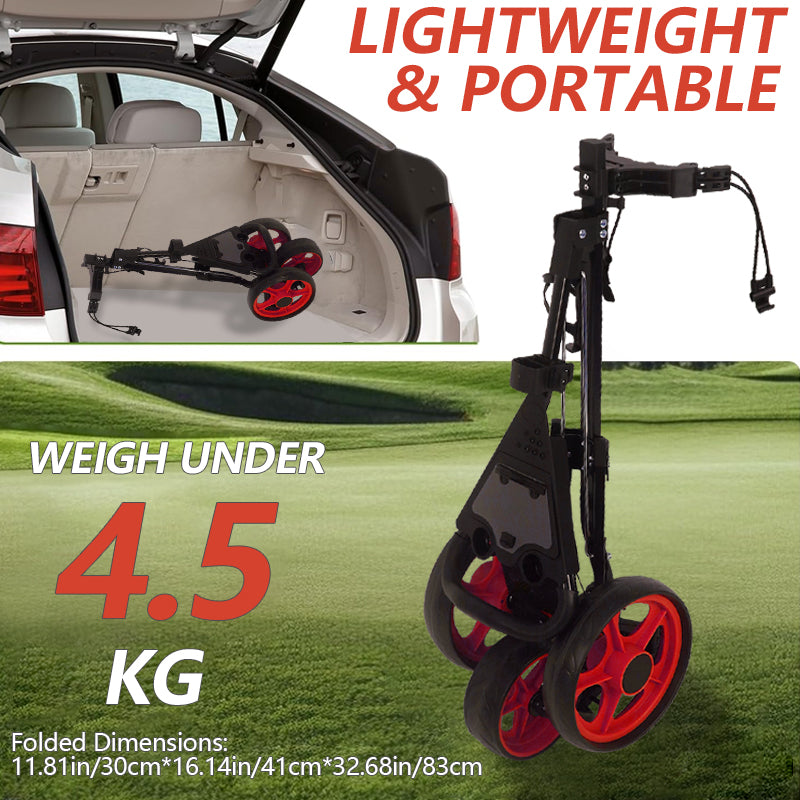Golf Push Cart 3 Wheel Trolley