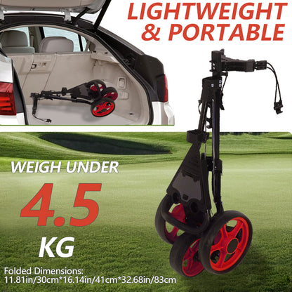 Golf Push Cart 3 Wheel Trolley