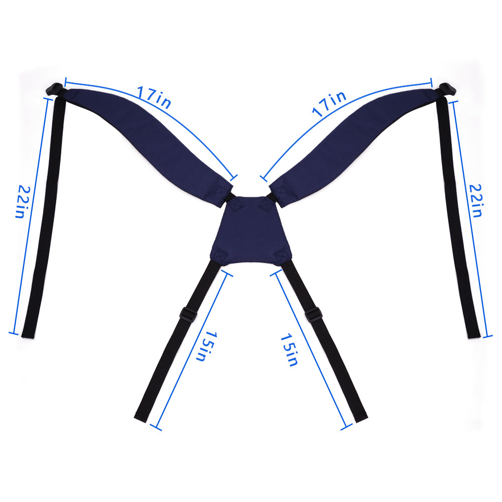 Golf Bag Straps Replacement Adjustable Double Shoulder Use for 4 Clips