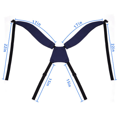 Golf Bag Straps Replacement Adjustable Double Shoulder Use for 4 Clips
