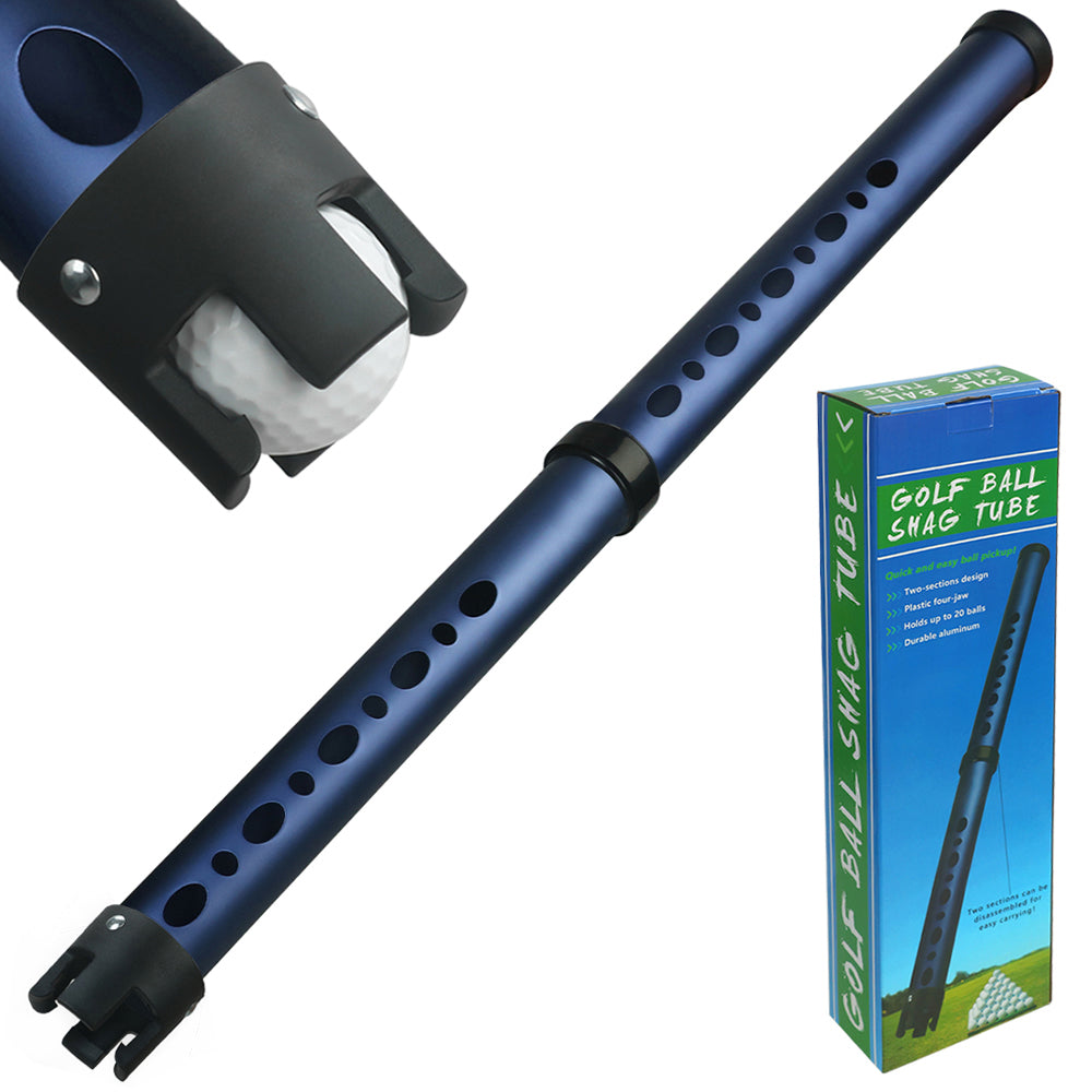 Golf Ball Picker Tube 2 Sections Aluminium Alloy  with Plastic Hooks
