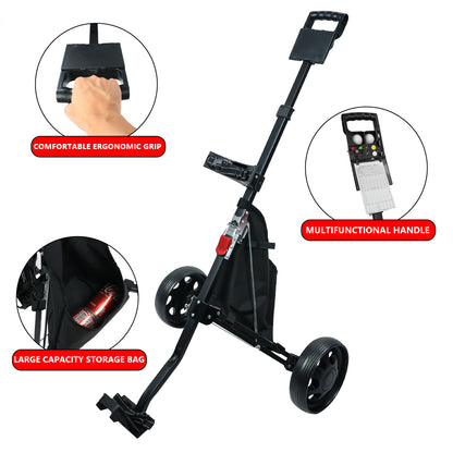 Two Wheel Golf Trolley Light Weight For Hand