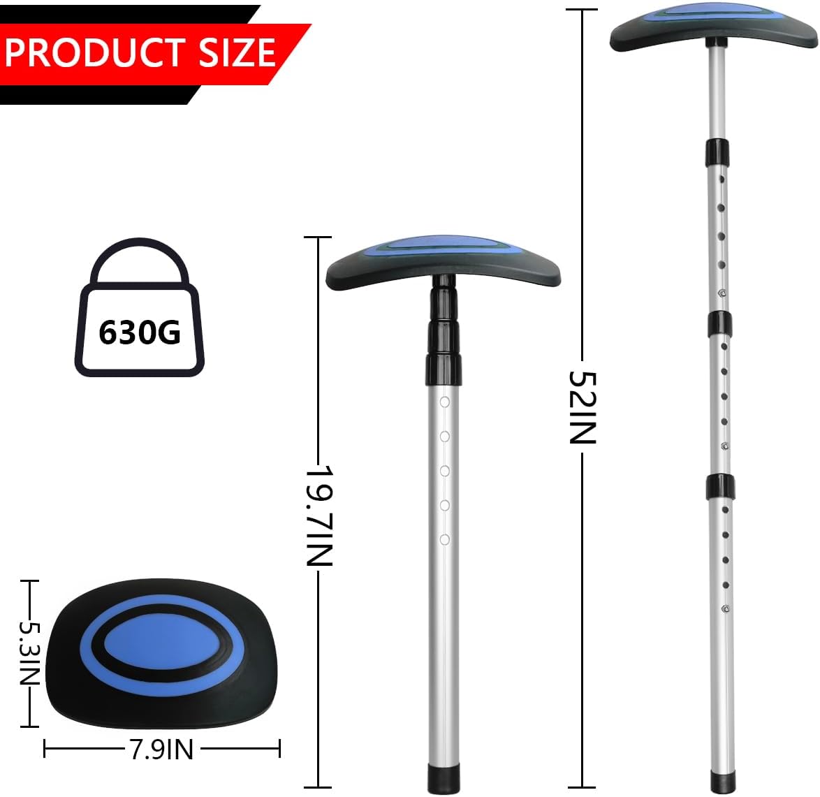 Golf Club Bag Portable Support System Pole
