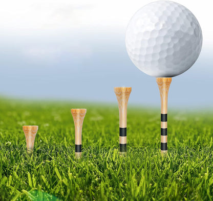 Natrual Wooden Golf Tees 100 Pack 3-1/4"