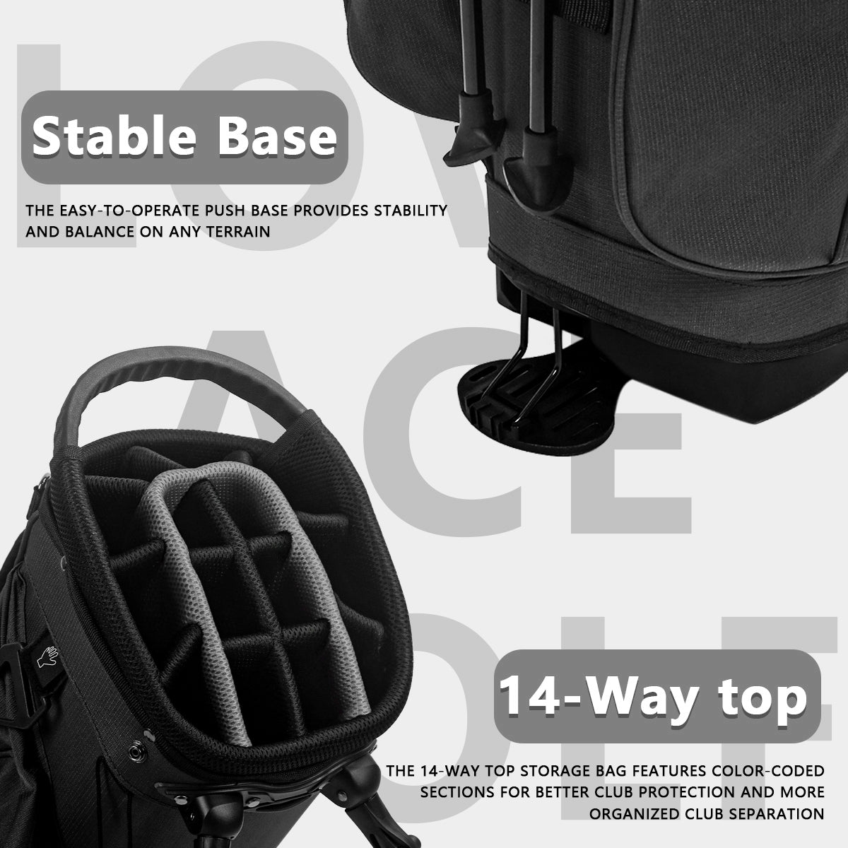 14 Way Lightweight Golf Club Stand Bag