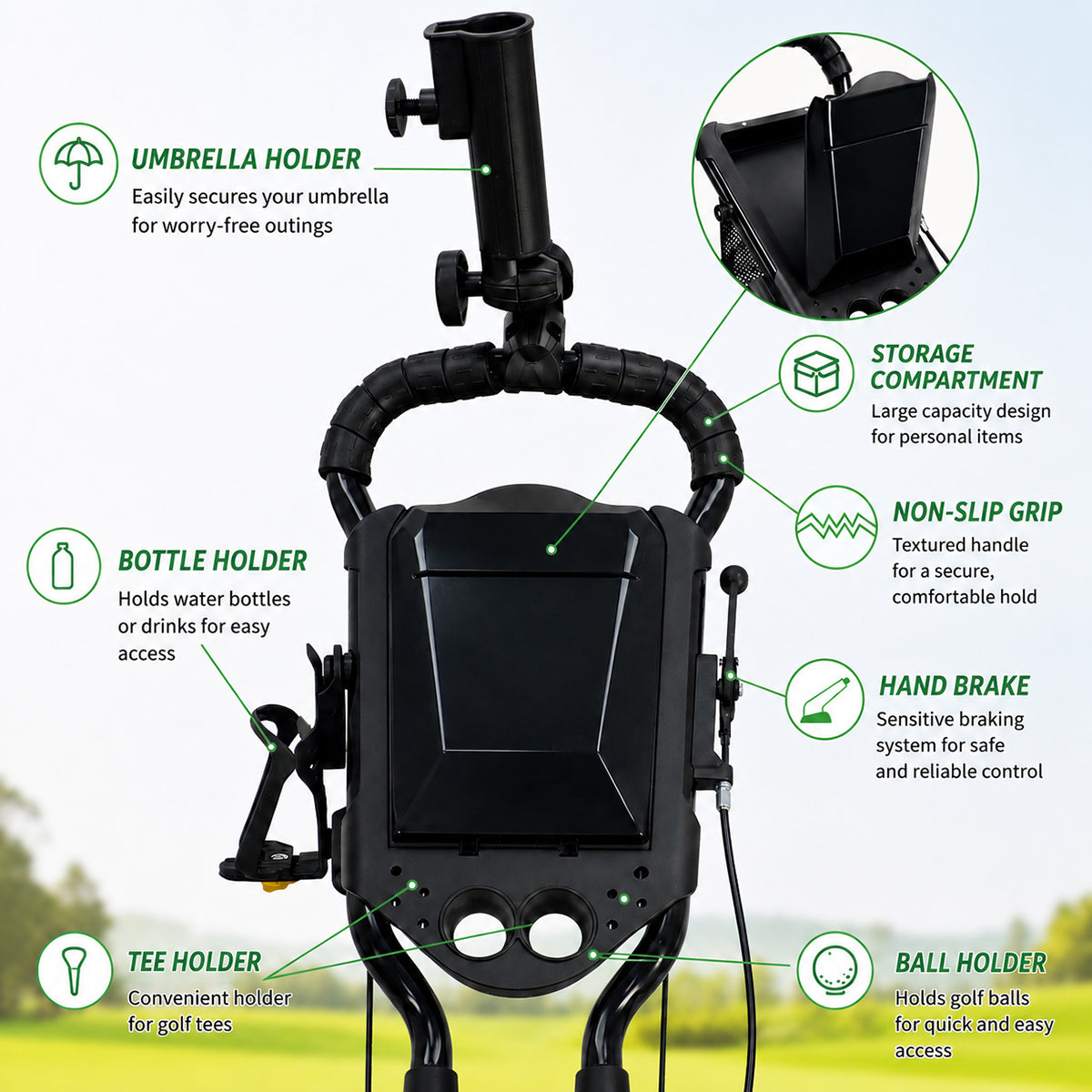 Golf Push Cart 4 Wheel X003
