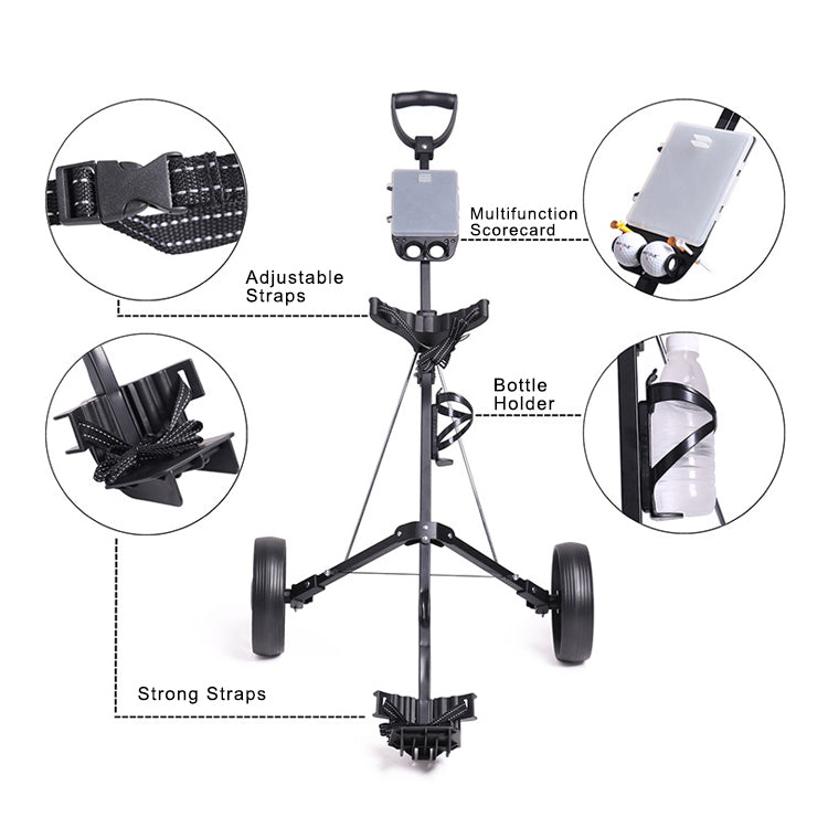 2 Wheel Golf Trolley with Iron Frame