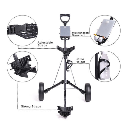 2 Wheel Golf Trolley with Iron Frame