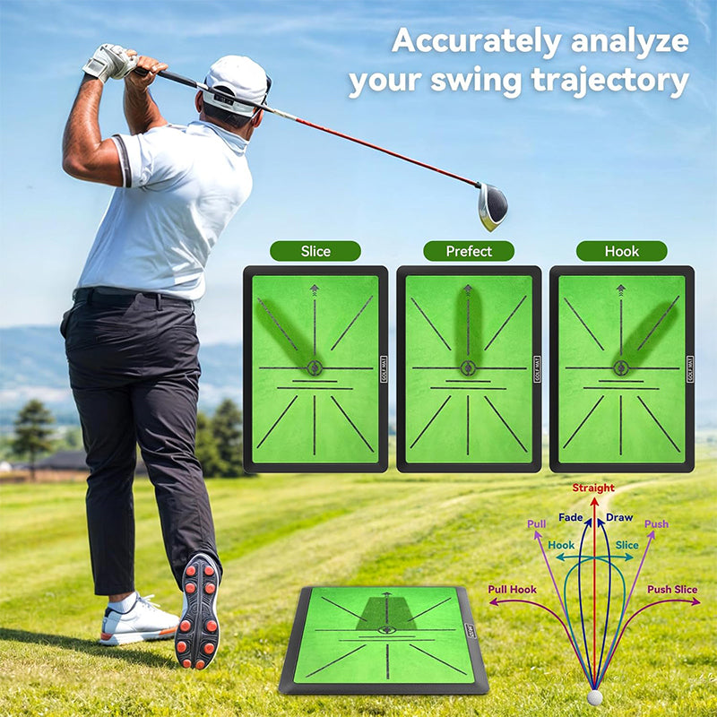 Replaceable Velvet Golf Hitting Mat for Home Training-Versatile Golf Swing Mat