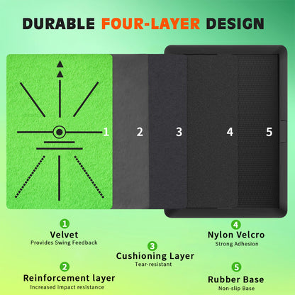 Golf Hitting Mat for Swing Path Feedback Detection Batting Training