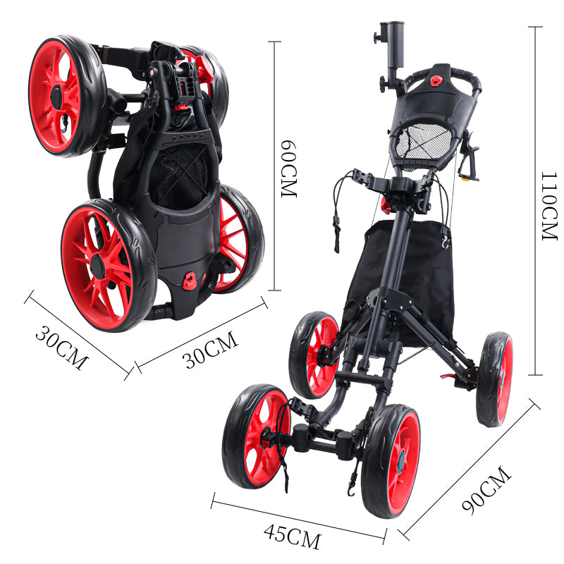 Golf Push Cart 4 Wheel