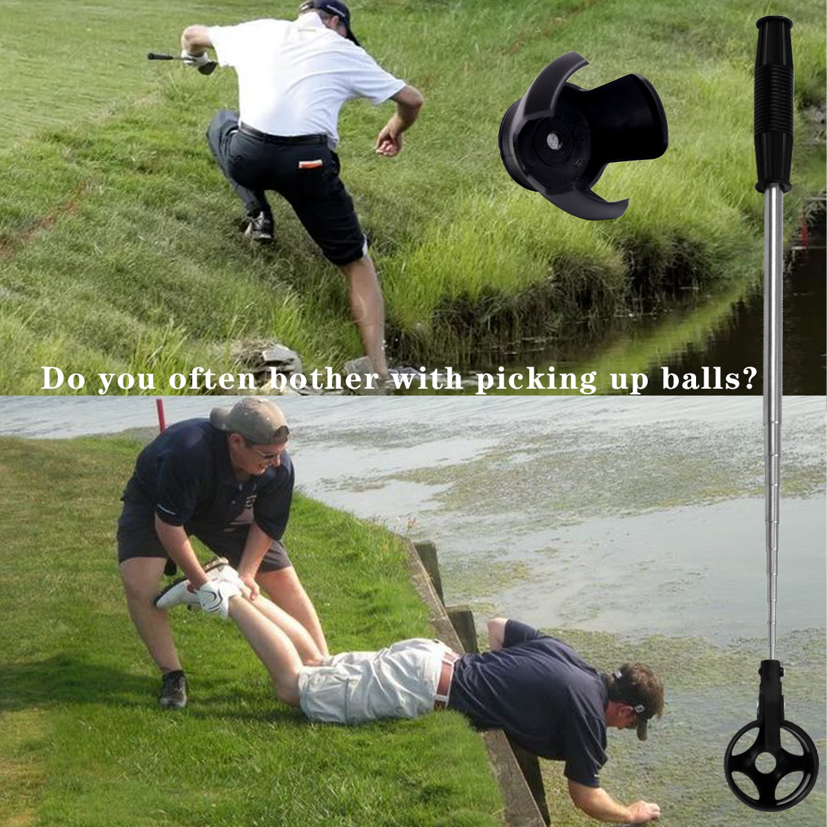 Stainless steel Telescopic Extendable Golf Ball Retriever