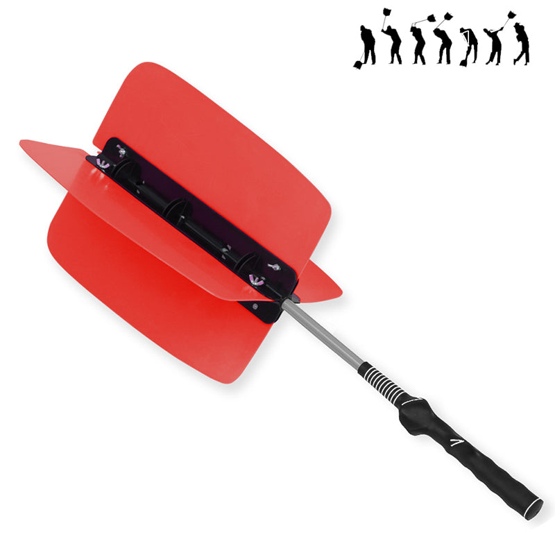 Golf Fan Swing Trainer with Adjustable Resistance Practice Aid