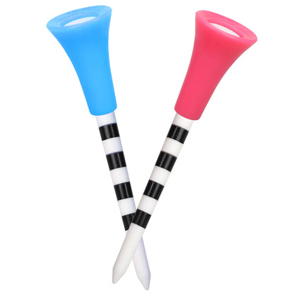 Rubber Big Cup Golf Tees Mixed Color with Stripes 3-1/4" 20 Pack