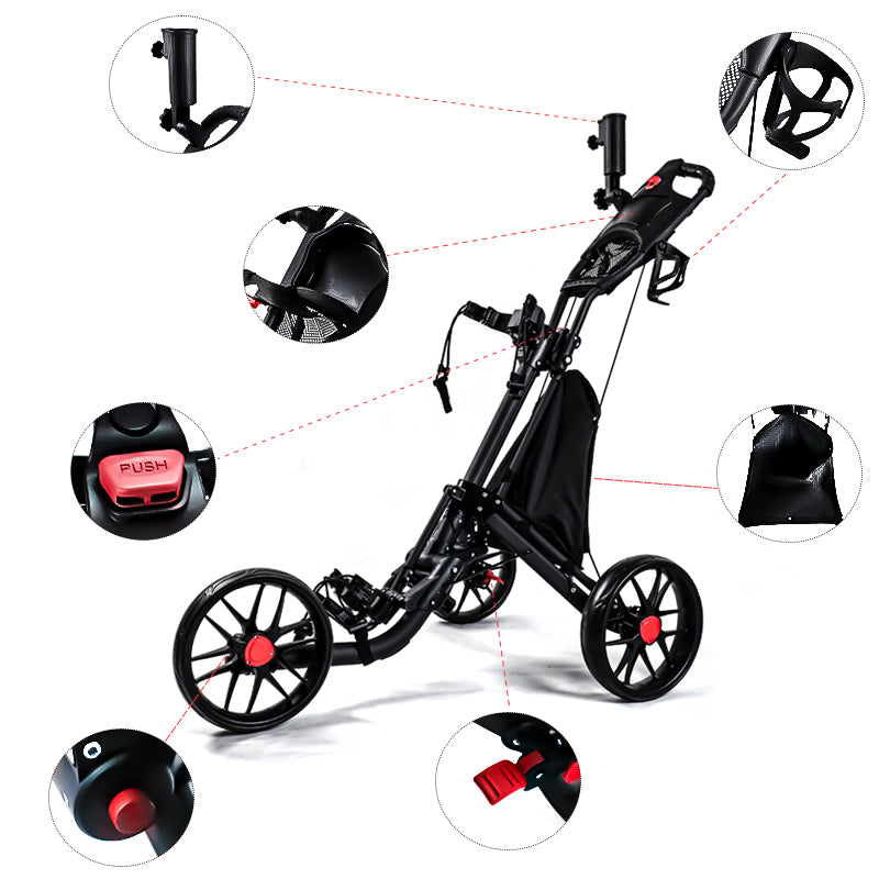 3 Wheel Golf Push Cart X006