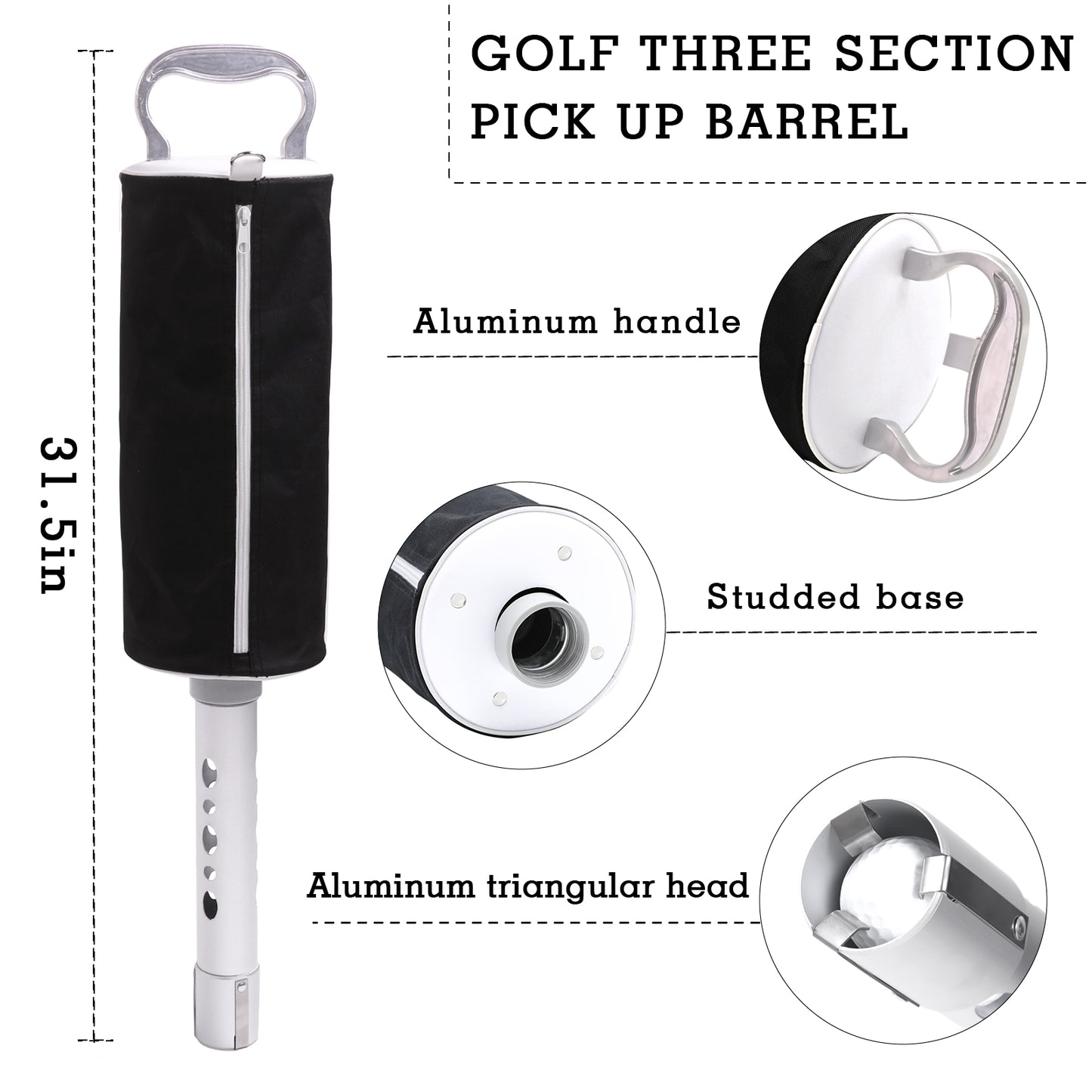 Golf Ball Shag Bag with Aluminum Handle and Frame