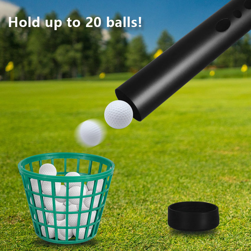 Golf Ball Picker Tube 2 Sections Aluminium Alloy  with Plastic Hooks