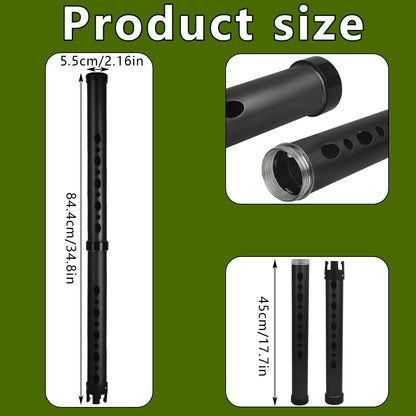 Golf Ball Picker Tube 2 Sections Aluminium Alloy  with Plastic Hooks